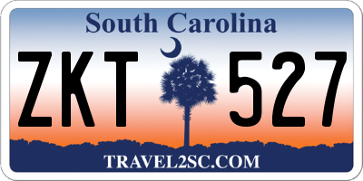 SC license plate ZKT527