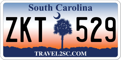 SC license plate ZKT529