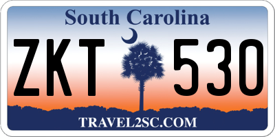 SC license plate ZKT530