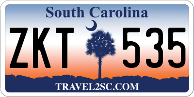 SC license plate ZKT535