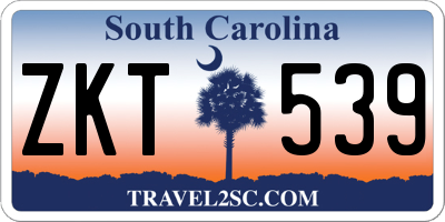 SC license plate ZKT539