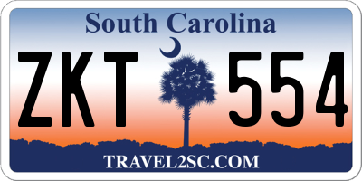 SC license plate ZKT554