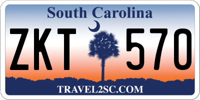 SC license plate ZKT570