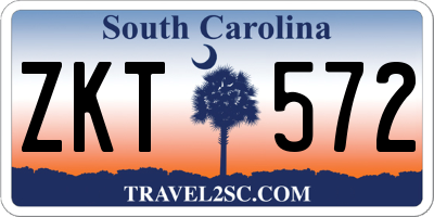 SC license plate ZKT572