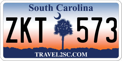 SC license plate ZKT573