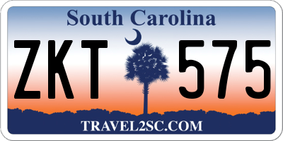 SC license plate ZKT575