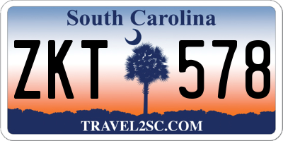 SC license plate ZKT578