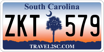 SC license plate ZKT579