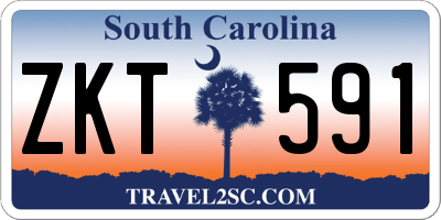 SC license plate ZKT591