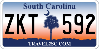 SC license plate ZKT592
