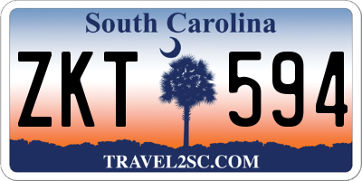 SC license plate ZKT594