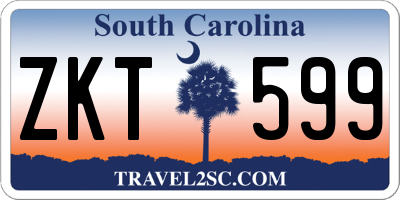 SC license plate ZKT599
