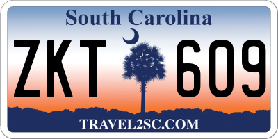 SC license plate ZKT609