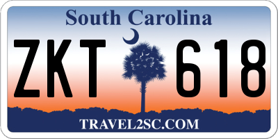 SC license plate ZKT618