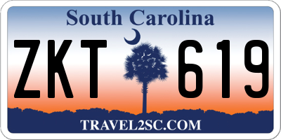 SC license plate ZKT619