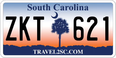 SC license plate ZKT621