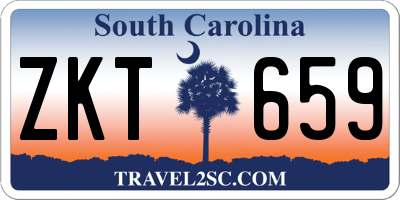 SC license plate ZKT659