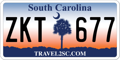 SC license plate ZKT677