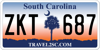 SC license plate ZKT687