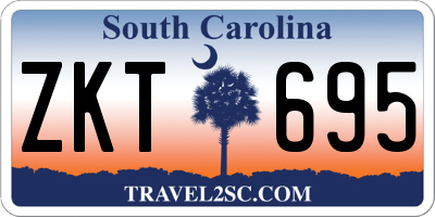 SC license plate ZKT695