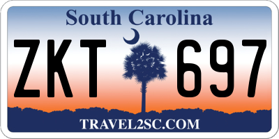SC license plate ZKT697