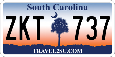 SC license plate ZKT737