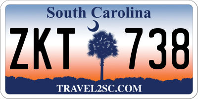 SC license plate ZKT738