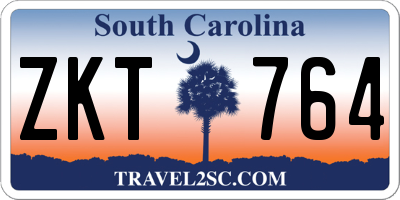 SC license plate ZKT764