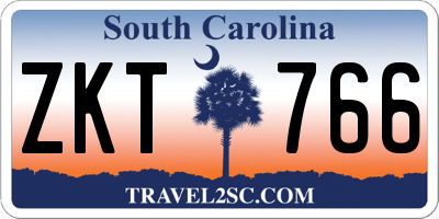 SC license plate ZKT766