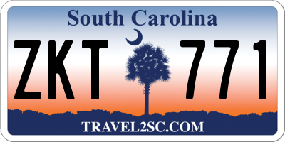 SC license plate ZKT771