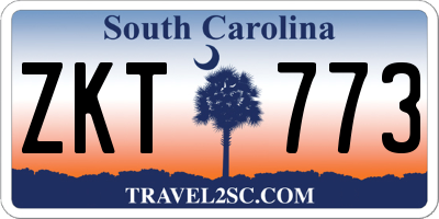 SC license plate ZKT773