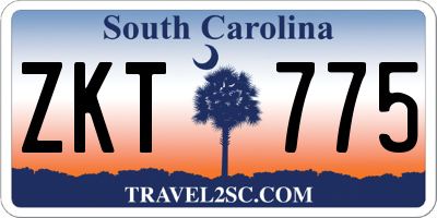 SC license plate ZKT775