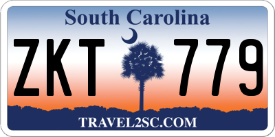 SC license plate ZKT779