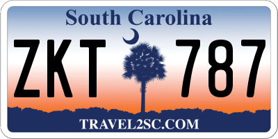SC license plate ZKT787