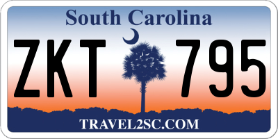 SC license plate ZKT795