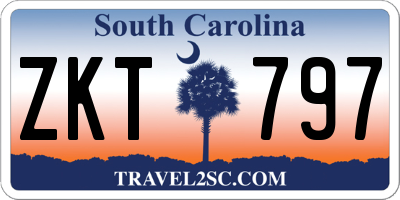 SC license plate ZKT797
