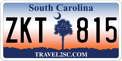 SC license plate ZKT815
