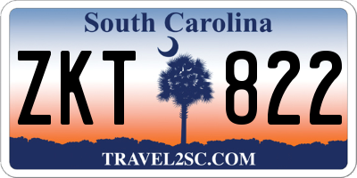 SC license plate ZKT822