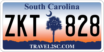 SC license plate ZKT828