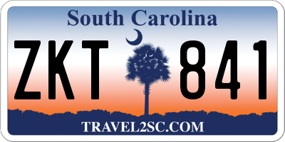 SC license plate ZKT841