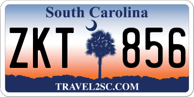 SC license plate ZKT856