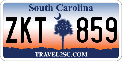 SC license plate ZKT859