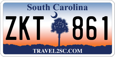 SC license plate ZKT861