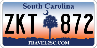 SC license plate ZKT872