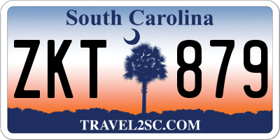 SC license plate ZKT879