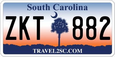 SC license plate ZKT882