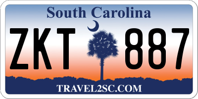 SC license plate ZKT887