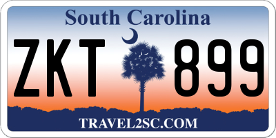 SC license plate ZKT899