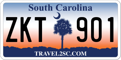 SC license plate ZKT901
