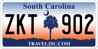 SC license plate ZKT902